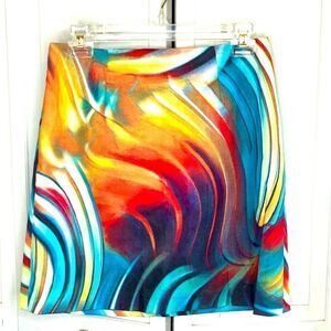Alberto Makali Abstract Painting Print Skirt